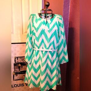 Sequin Hearts Chevron Dress